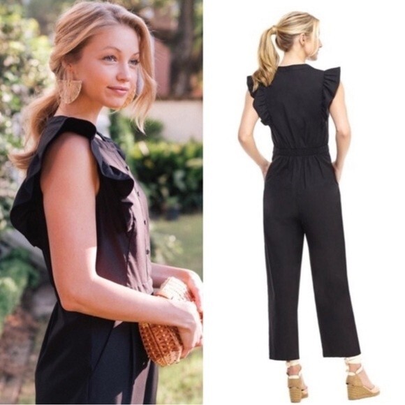 Gal Meets Glam Collection Kierra Jumpsuit in Black 10 NWT - Picture 2 of 14